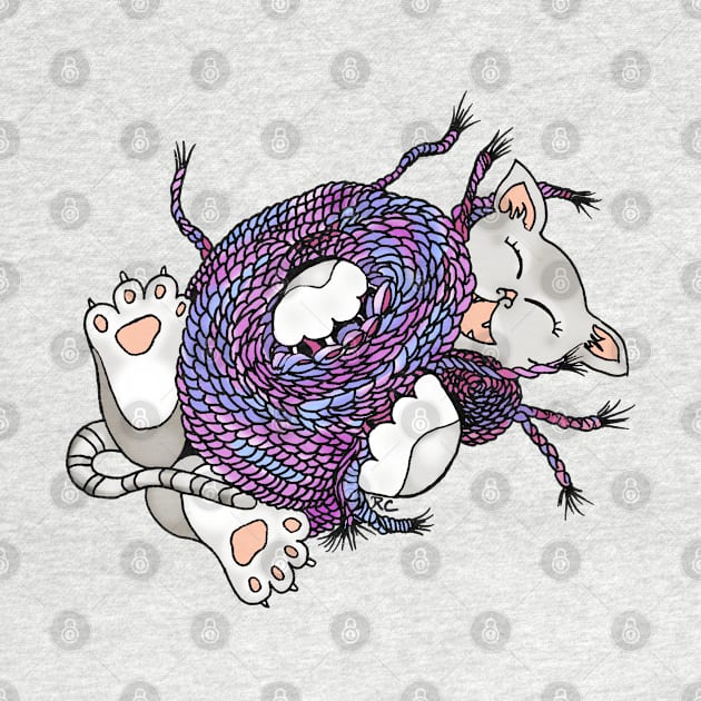 Kitty Cat Kitten & Ball of Yarn by RhondaChase